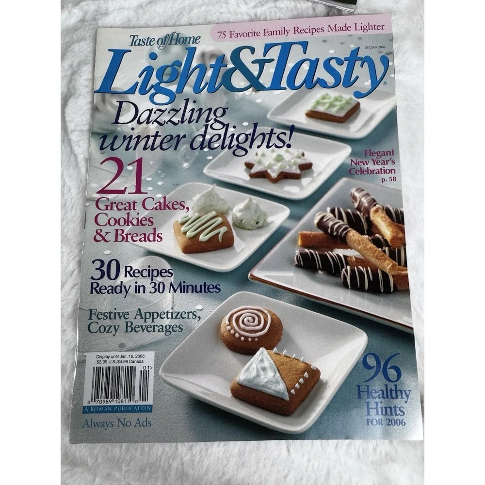 Lot of 3‎ Taste of Home Light & Tasty and Healthy Cooking Magazines 2005 2006